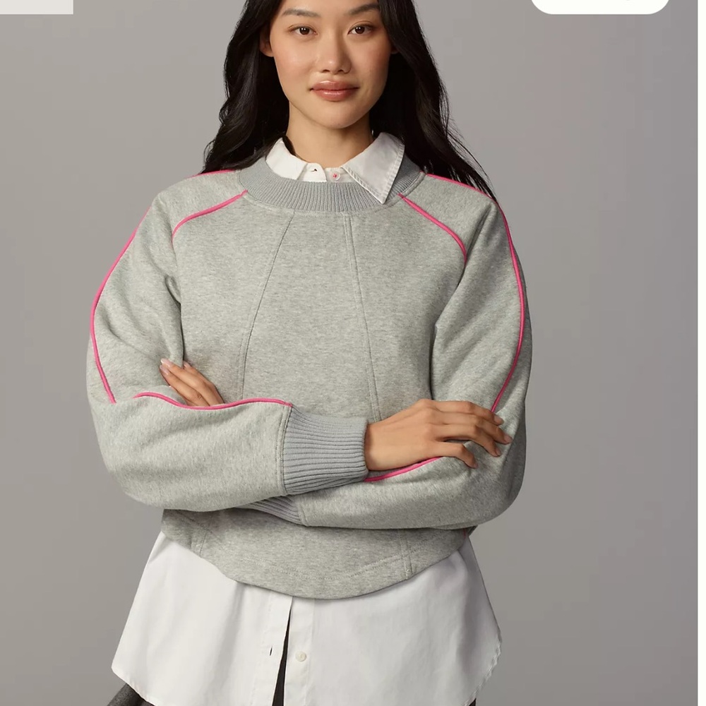 Maeve Paneled Warm-Up Sweatshirt